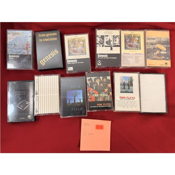Classic Rock Cassette Lot of 12 w/ Genesis, Pink Floyd, & Supertramp