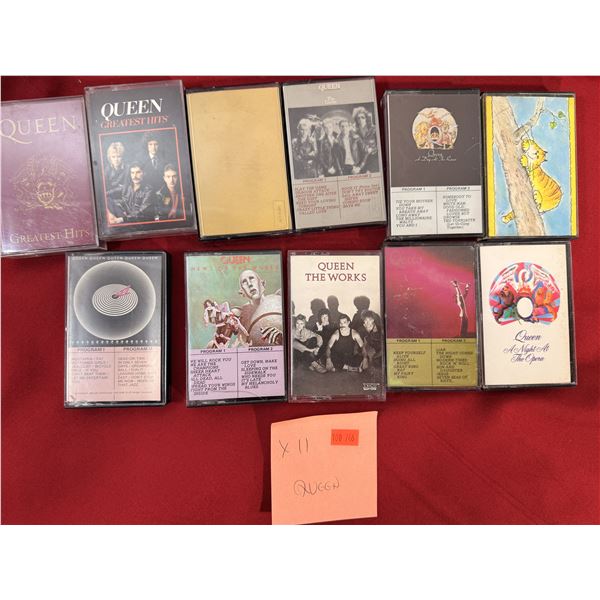 Queen Cassette Lot of 11 w/ Greatest Hits, The Game, The Works, & More