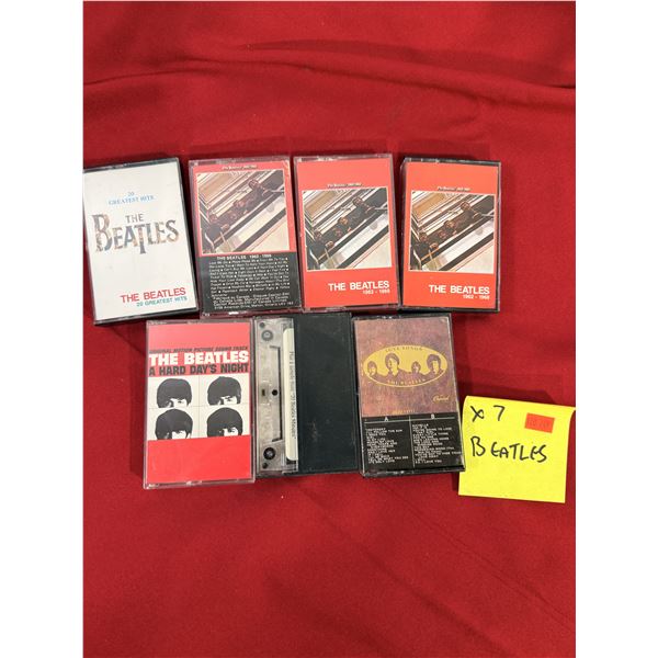 The Beatles Lot of 7 Cassette Tapes w/ 1962-1966, Love Songs, 20 Greatest Hits & More