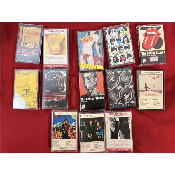 The Rolling Stones Cassette Lot of 13 w/ Undercover, Sticky Fingers, Beggars Banquet & More