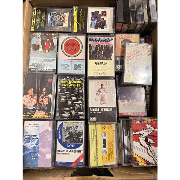 Bulk Lot of Assorted Cassetes w/ Various Genres - Willie Nelson, Medusa, Isaac Hayes & More