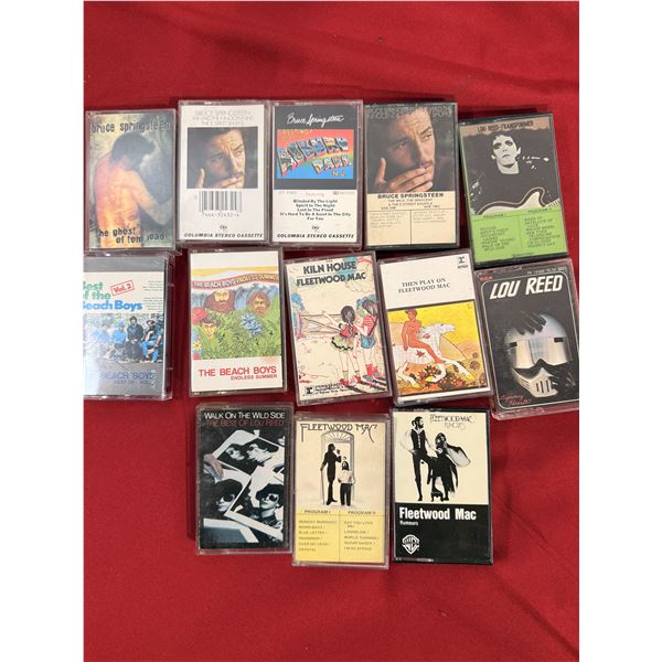Classic Rock Cassette Lot of 13 w/ Fleetwood Mac, The Beach Boys, Bruce Springsteen & More