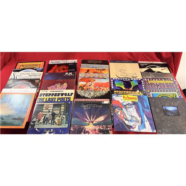 Bulk Vinyl Record Lot - Steppenwolf, Brand X, Supertramp, Chicago, Jack Nicholson & More
