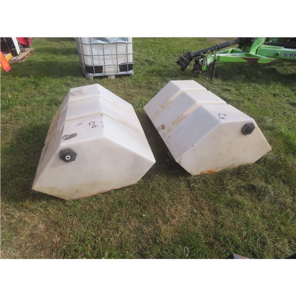 2 Poly Salt Water Tanks off Sander Truck – Approx. 50 Gal Each