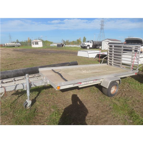 2010 Triton Aluminum Single Snowmobile Trailer with Tilt Deck