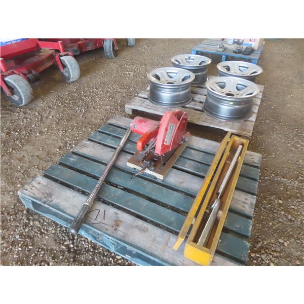 Milwaukee Metal Chop Saw with 3/4" Drive 600 and 300 Ft-Lb Torque Wrenches