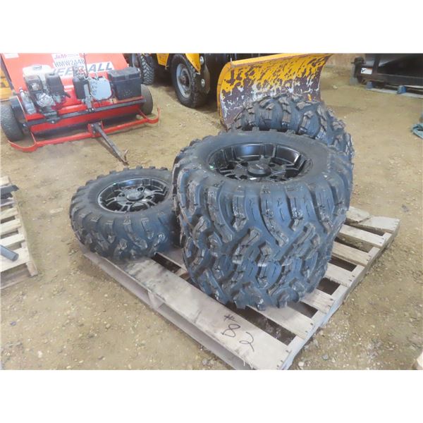 4 New Tires on Rims – 27 × 9.00R14 and 27 × 11R14