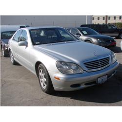 2000 MBZ S430 Vin. WDBNF70J3YA134933 Mileage 97856 Automatic, AC, Stereo CD Player, Leather Seats, F