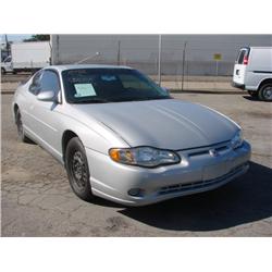 2003 Chevy Monte Carlo Vin. 2G1WW121EX39138445 Mileage 109038 Automatic, AC, Stereo, Lien Sale Paper