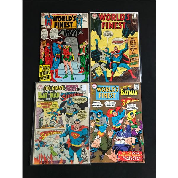 LOT OF 4 COMICS FEATURING BATMAN AND SUPERMAN - DC COMICS