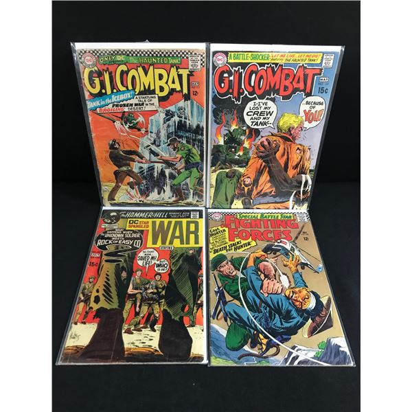 LOT OF 4 MIXED TITLE MILITARY COMICS - DC COMICS