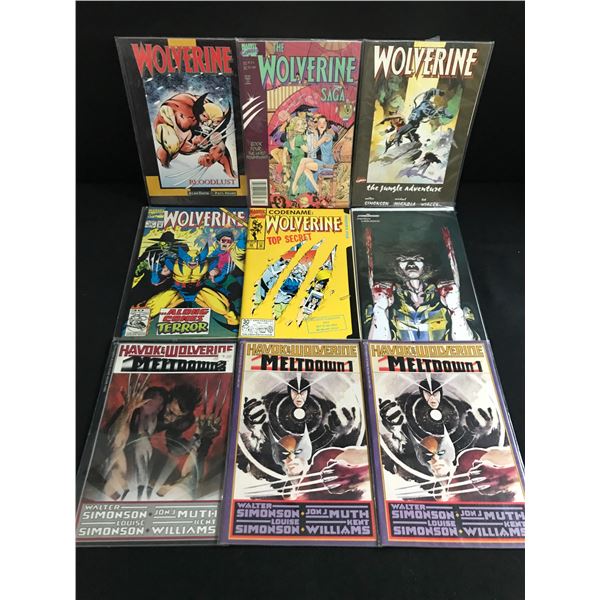LOT OF 9 COMICS FEATURING WOLVERINE - MARVEL COMICS