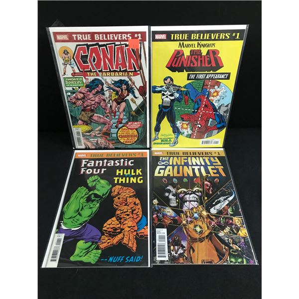 LOT OF 4 TRUE BELIEVERS #1 MARVEL COMICS