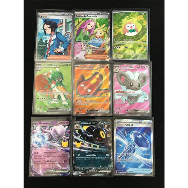 LOT OF 9 POKEMON TCG TRADING CARDS
