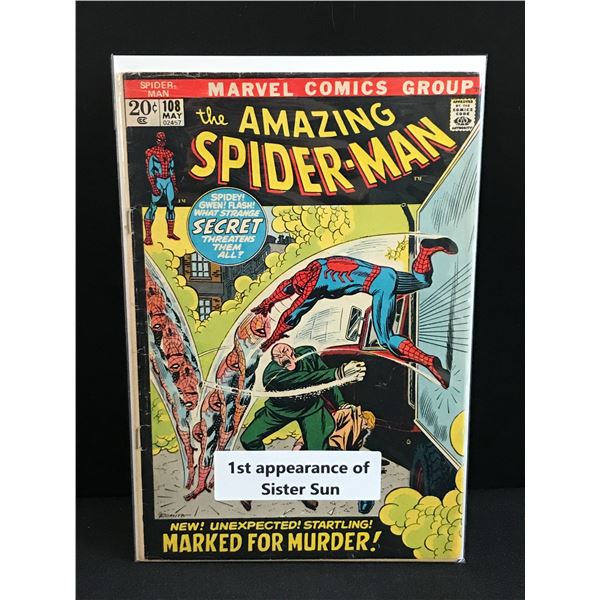 THE AMAZING SPIDERMAN #108 1ST APP OF SISTER SUN - MARVEL COMICS