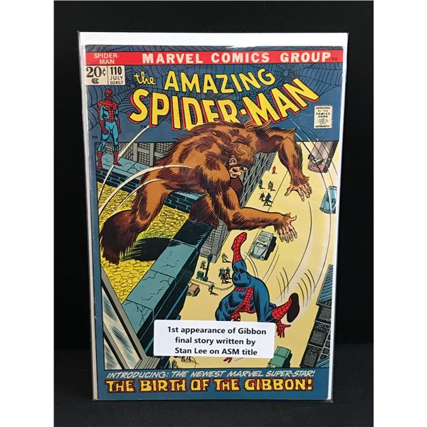 THE AMAZING SPIDERMAN #110 1ST APP OF THE GIBBON - MARVEL COMICS