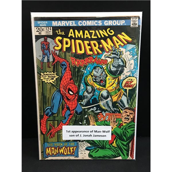 THE AMAZING SPIDERMAN #124 1ST APP OF MAN-WOLF - MARVEL COMICS
