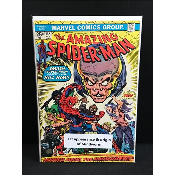 THE AMAZING SPIDERMAN #138 1ST APP AND ORIGIN OF THE MINDWORM - MARVEL COMICS