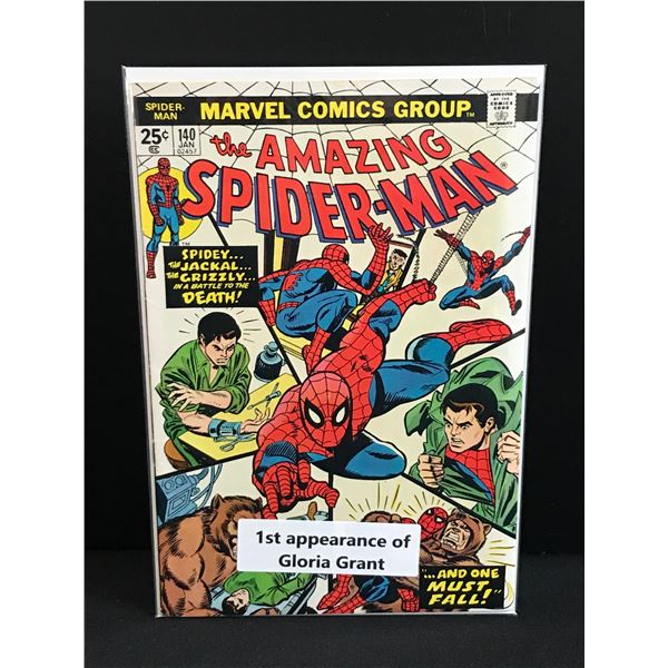 THE AMAZING SPIDERMAN #140 1ST APP OF GLORIA GRANT - MARVEL COMICS