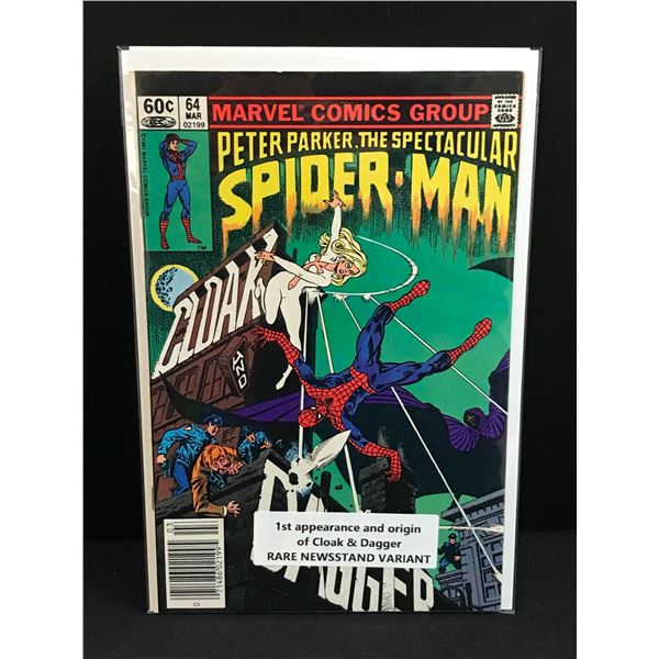 PETER PARKER THE SPECTACULAR SPIDERMAN #64 1ST APP AND ORIGIN OF CLOAK AND DAGGER NEWSSTAND EDITION