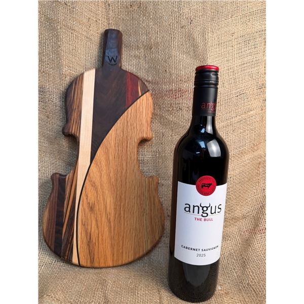 Custom Made Charcuterie Board & Bottle Of Wine