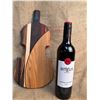 Image 1 : Custom Made Charcuterie Board & Bottle Of Wine