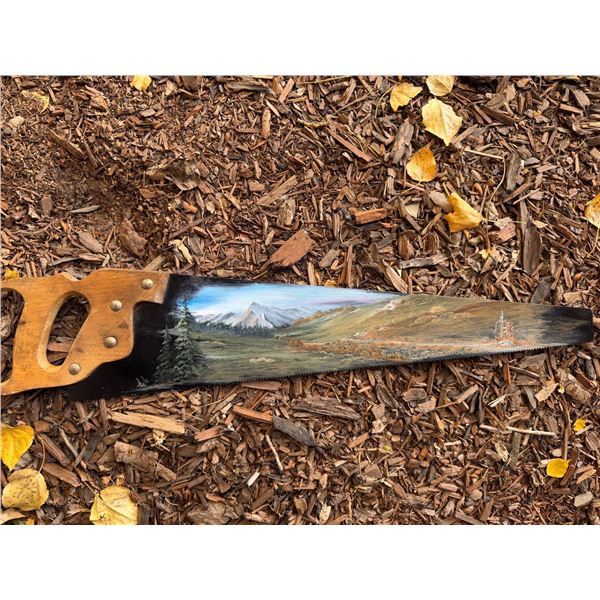 Hand Painted Hand Saw
