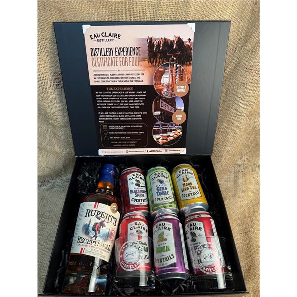 Eau Claire Distillery Experience for 4 & Gift Basket