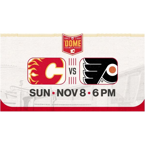 LIVE AUCTION ITEM - Flames Vs Flyers Hockey Fights Cancer 4 Tickets