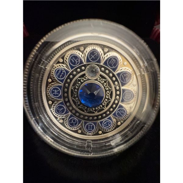 2017 $3 Fine Silver Coin Zodiac Series Sagittarius RCM 99.99% Swarovski Edition