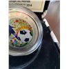 Image 4 : 2014 FIFA World Cup 25-Cent Coloured Coin by Royal Canadian Mint, 35mm, Mintage 20000