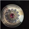 Image 2 : 2015 $3 Fine Silver Coin Pisces Zodiac Swarovski Crystal by Pandora Young
