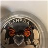 Image 3 : 2017 Canada $3 Fine Silver Coin Monarch Butterflies Swarovski Crystal 27mm