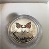 Image 4 : 2017 Canada $3 Fine Silver Coin Monarch Butterflies Swarovski Crystal 27mm
