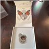 Image 1 : 2017 Canada $3 Fine Silver Coin Monarch Butterflies by Joel Kimmel with Swarovski Heart