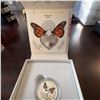 Image 1 : 2017 Canada $3 Fine Silver Coin Monarch Butterflies Swarovski Crystal Heart