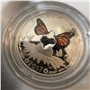 Image 2 : 2017 Canada $3 Fine Silver Coin Monarch Butterflies Swarovski Crystal Heart