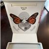 Image 3 : 2017 Canada $3 Fine Silver Coin Monarch Butterflies Swarovski Crystal Heart