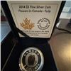 Image 3 : 2014 Royal Canadian Mint $5 Fine Silver Coin Flowers in Canada - Tulip Niobium Core