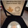 Image 2 : 2014 Royal Canadian Mint $5 Fine Silver Coin Flowers in Canada Tulip