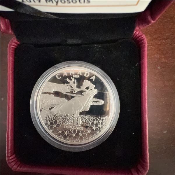 2019 Royal Canadian Mint $20 Fine Silver Coin Forget-Me-Not 99.99% Pure 31.39g