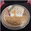 Image 2 : 2018 Royal Canadian Mint $20 Fine Silver Tree of Life Coin, Gold-Plated, 31.39g