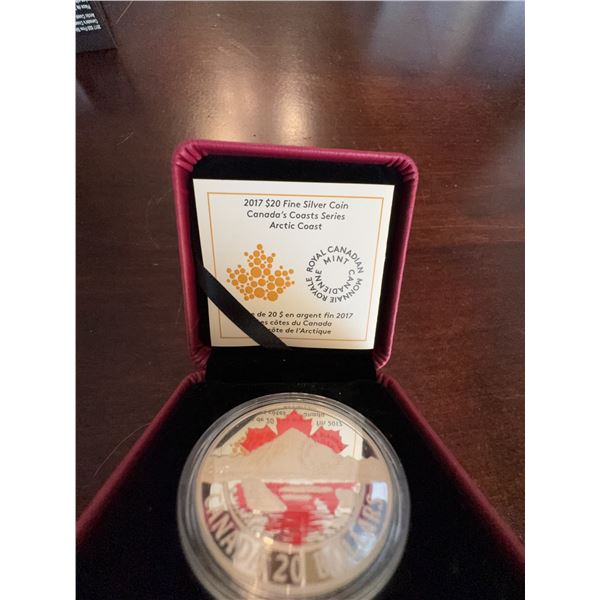 2017 $20 Fine Silver Coin, Canada’s Coasts Series: Arctic Coast, Royal Canadian Mint
