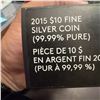 Image 3 : 2015 $10 Fine Silver Coin Goalie Johnny Bower Royal Canadian Mint