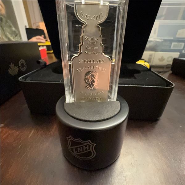 2017 $50 Silver Stanley Cup 125th Anniversary Coin, Canadian Mint, Case Included