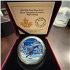 Image 1 : 2017 $15 Fine Silver Coin Great Canadian Outdoors Night Skiing by Royal Canadian Mint
