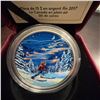 Image 2 : 2017 $15 Fine Silver Coin Great Canadian Outdoors Night Skiing by Royal Canadian Mint