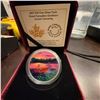 Image 1 : 2017 $15 Fine Silver Coin Royal Canadian Mint Sunset Canoeing 99.99% Pure