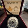 Image 1 : 2017 $3 Fine Silver Coin Capricorn Zodiac Series Swarovski Canadian Mint 27mm