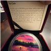 Image 2 : 2017 $15 Fine Silver Coin Great Canadian Outdoors Sunset Canoeing by Joel Kimmel